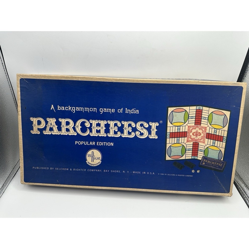 Vintage 1967 Parcheesi Board Game Selchow & Righter Popular Edition Complete